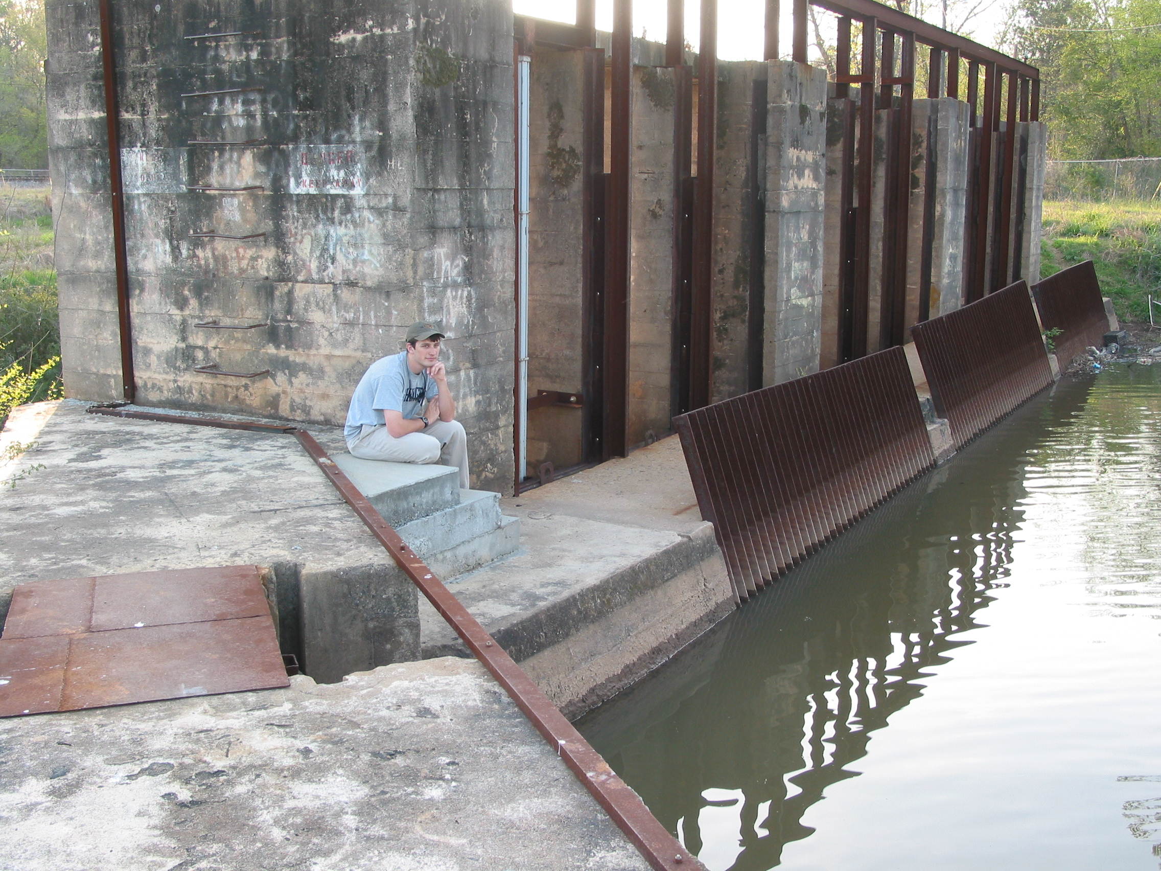 Charles on the spillway