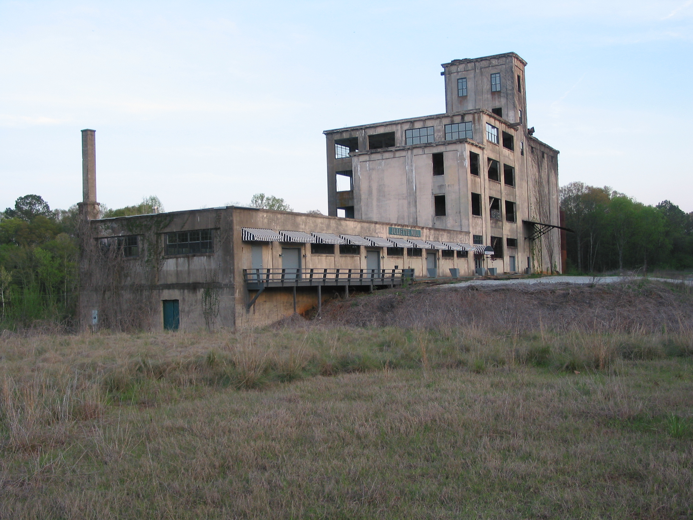 old mill, viewed from railroad tracks