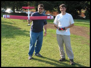 Tim and Charles, with Charles' Hacker Timothy speed 400 glider