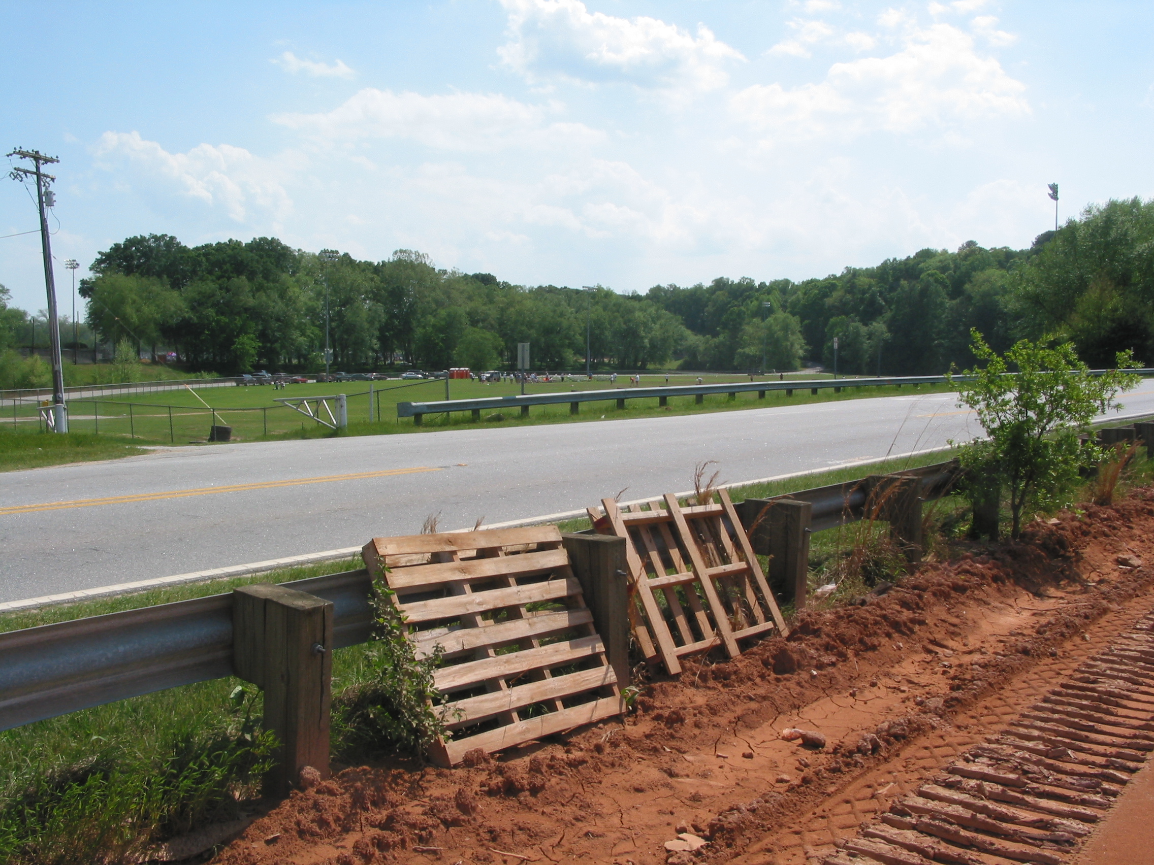 road next to slope