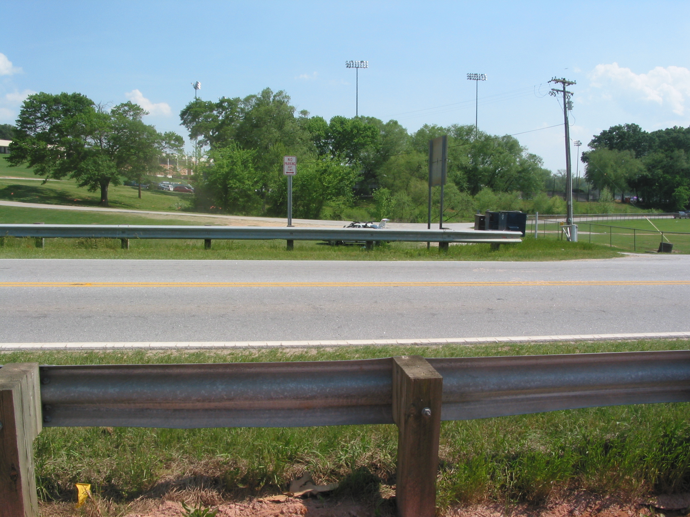 road next to slope