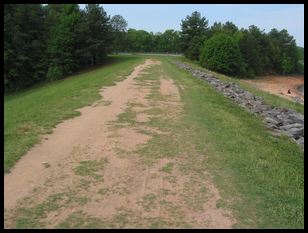 looking west on the levee