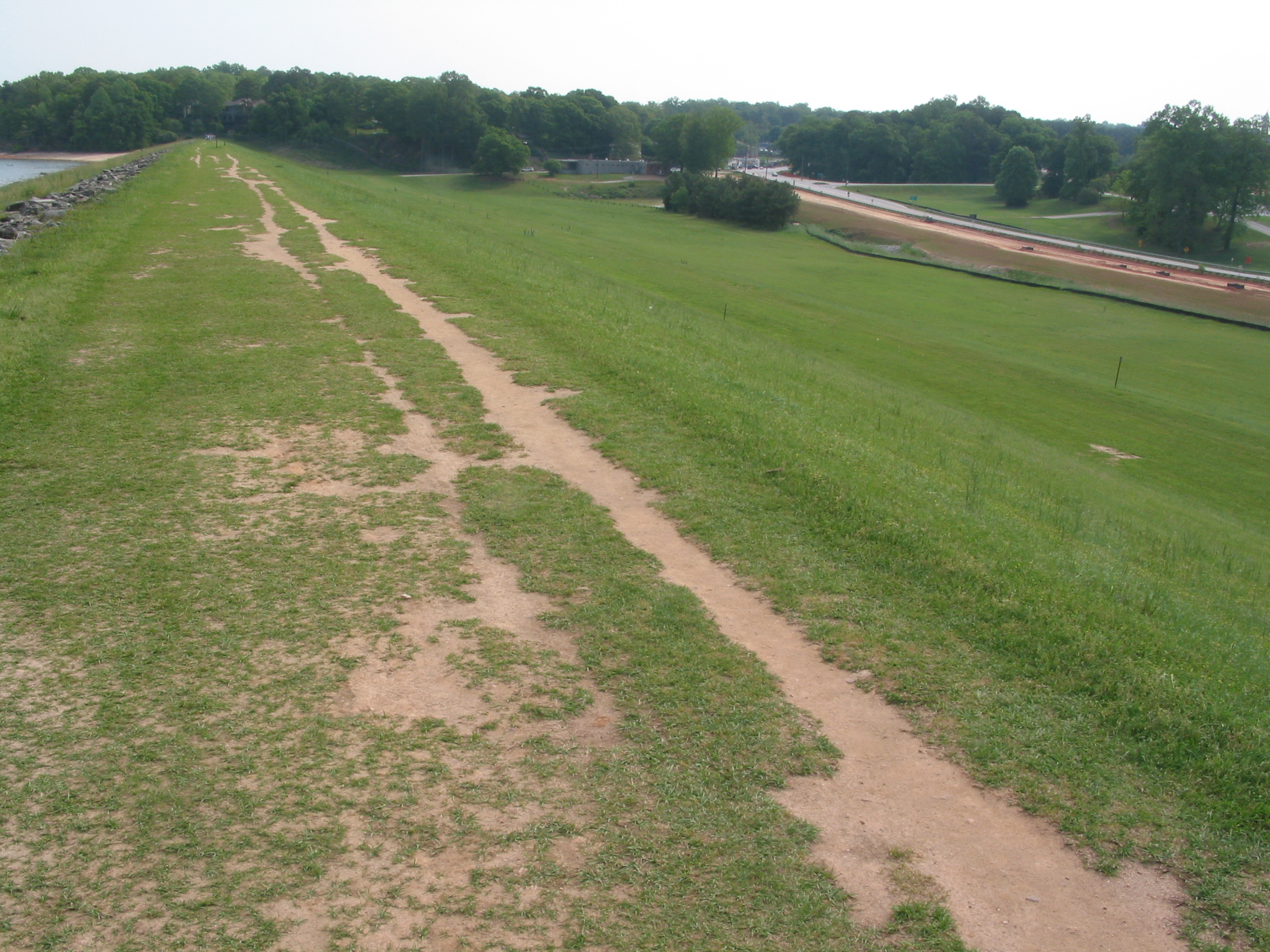 looking east from the levee