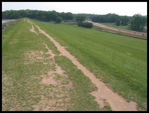 looking east from the levee