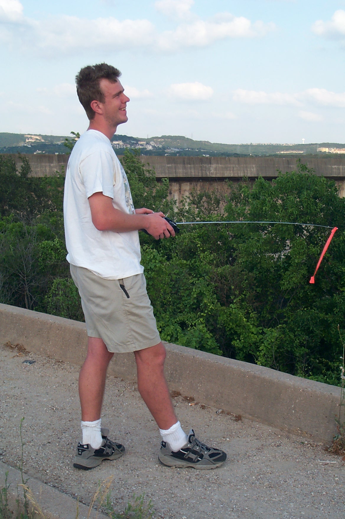 Peter sloping at Mansfield dam