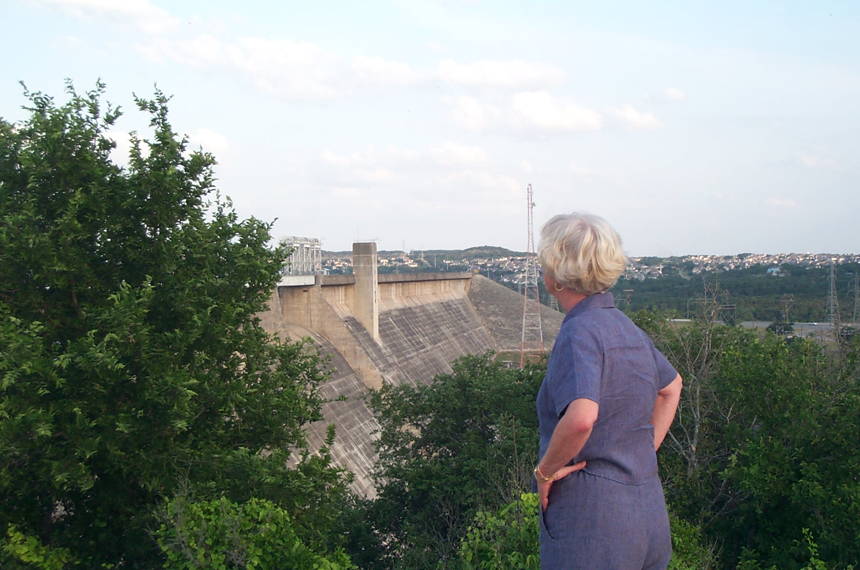 Kathi looking out over the slope