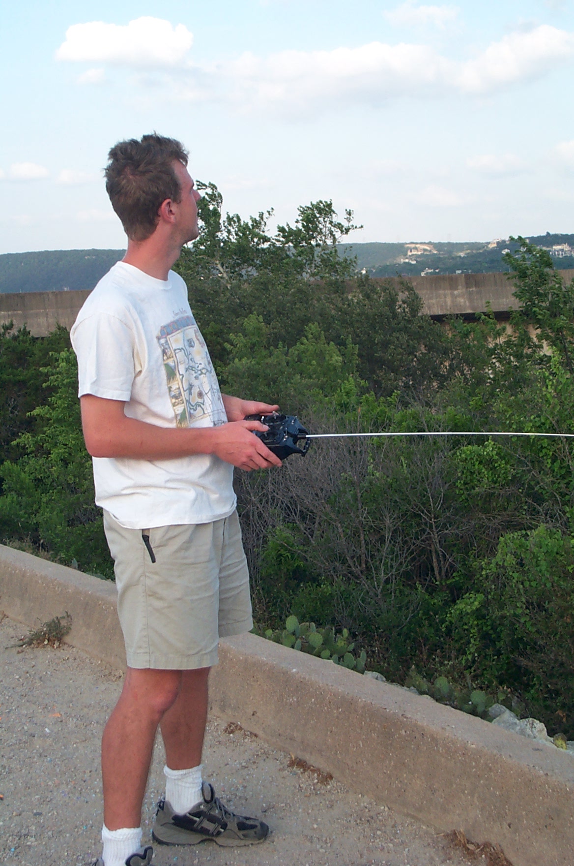 Peter sloping at Mansfield dam