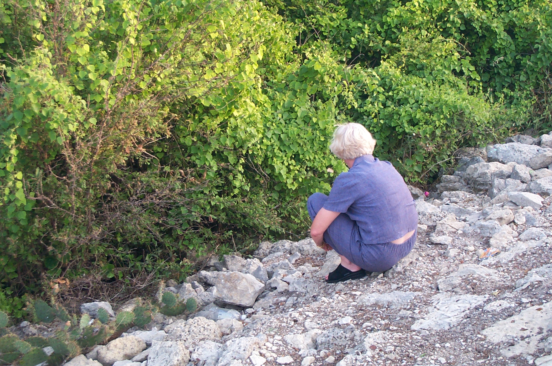 Kathi exploring rocks