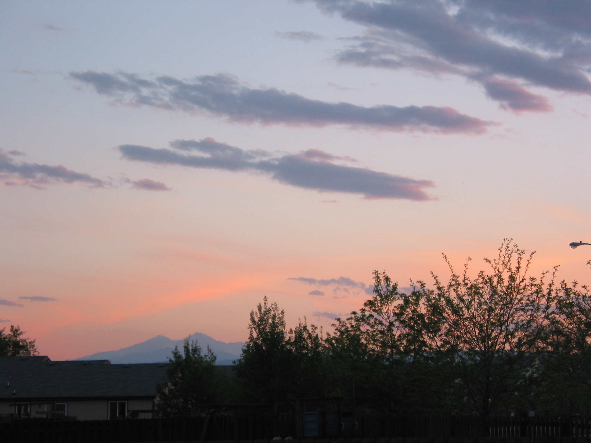 sunset and mountains off to the west