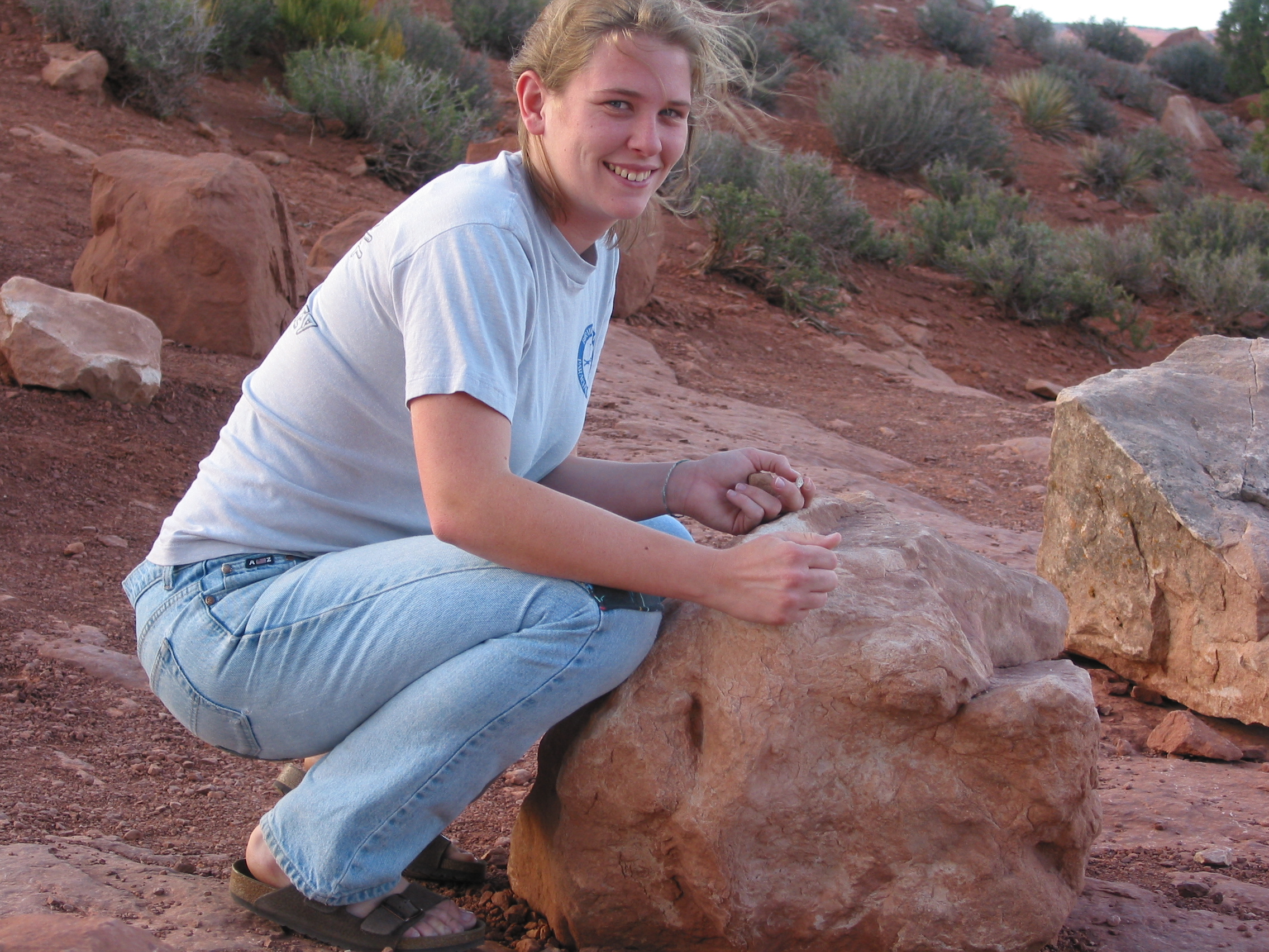 Ana, looking at rock formations