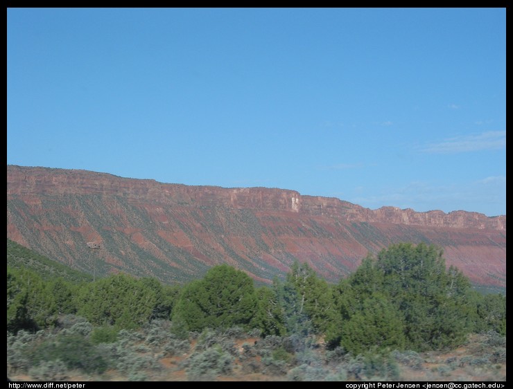 view from pull-out campsite