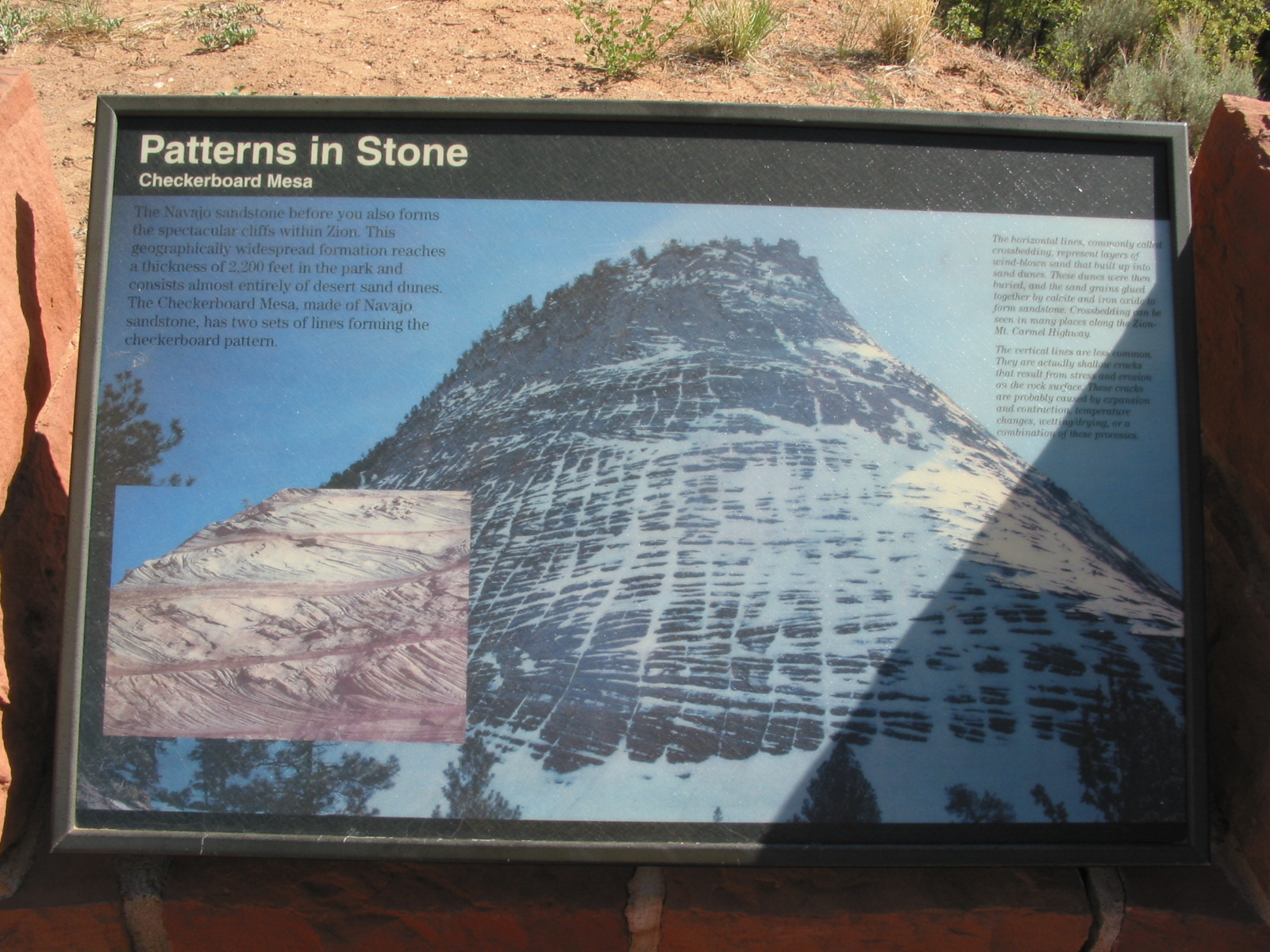 Checkerboard Mesa explanatory sign