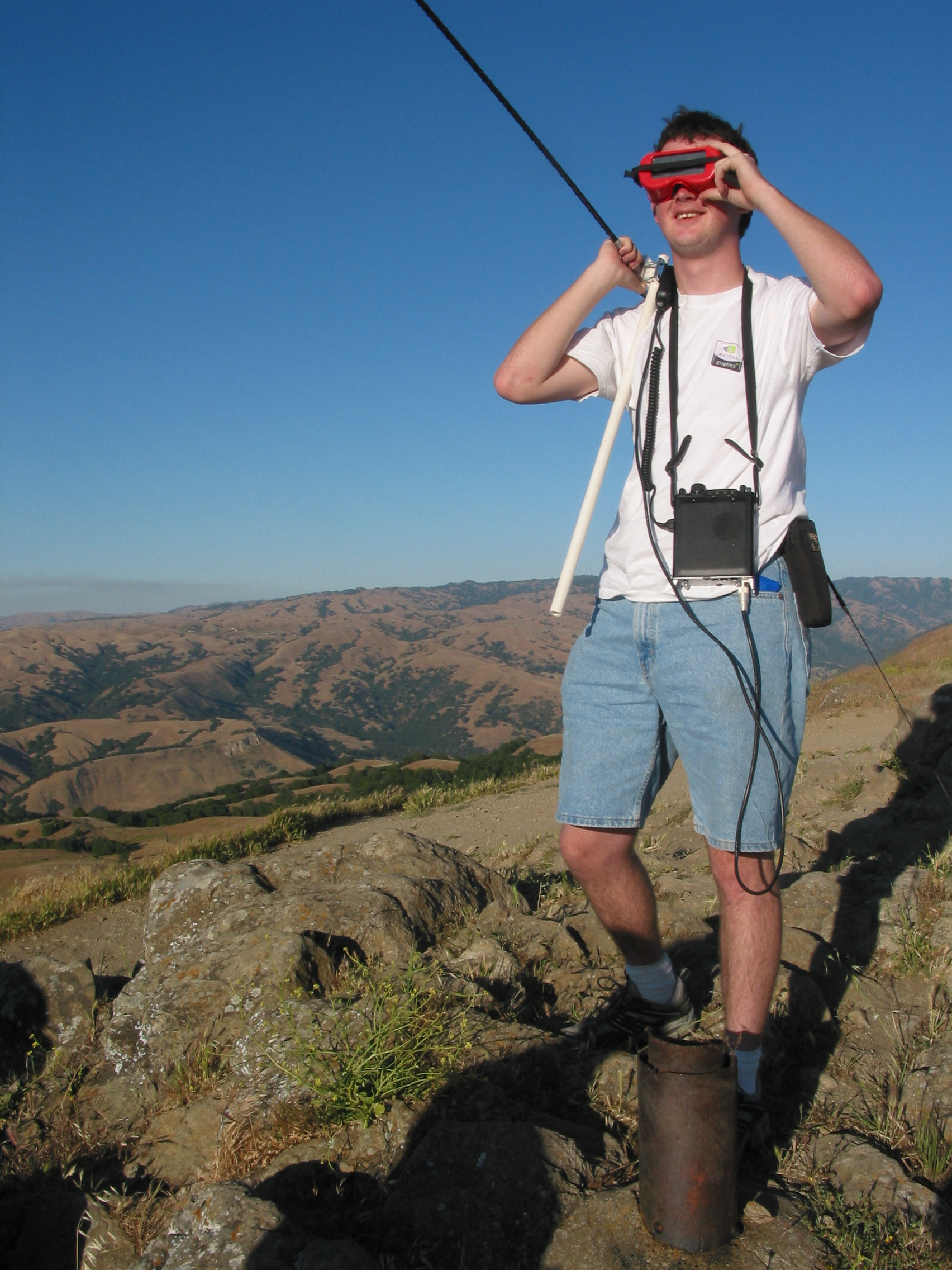 John viewing the eclipse