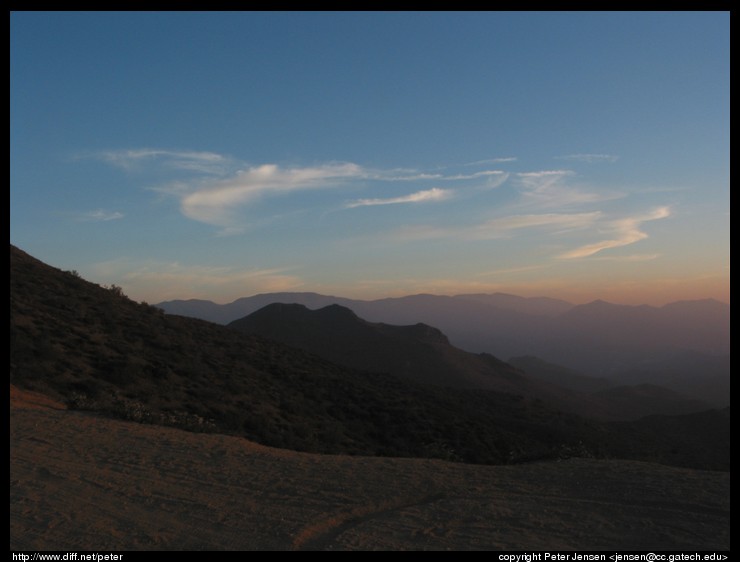 view out from ridge