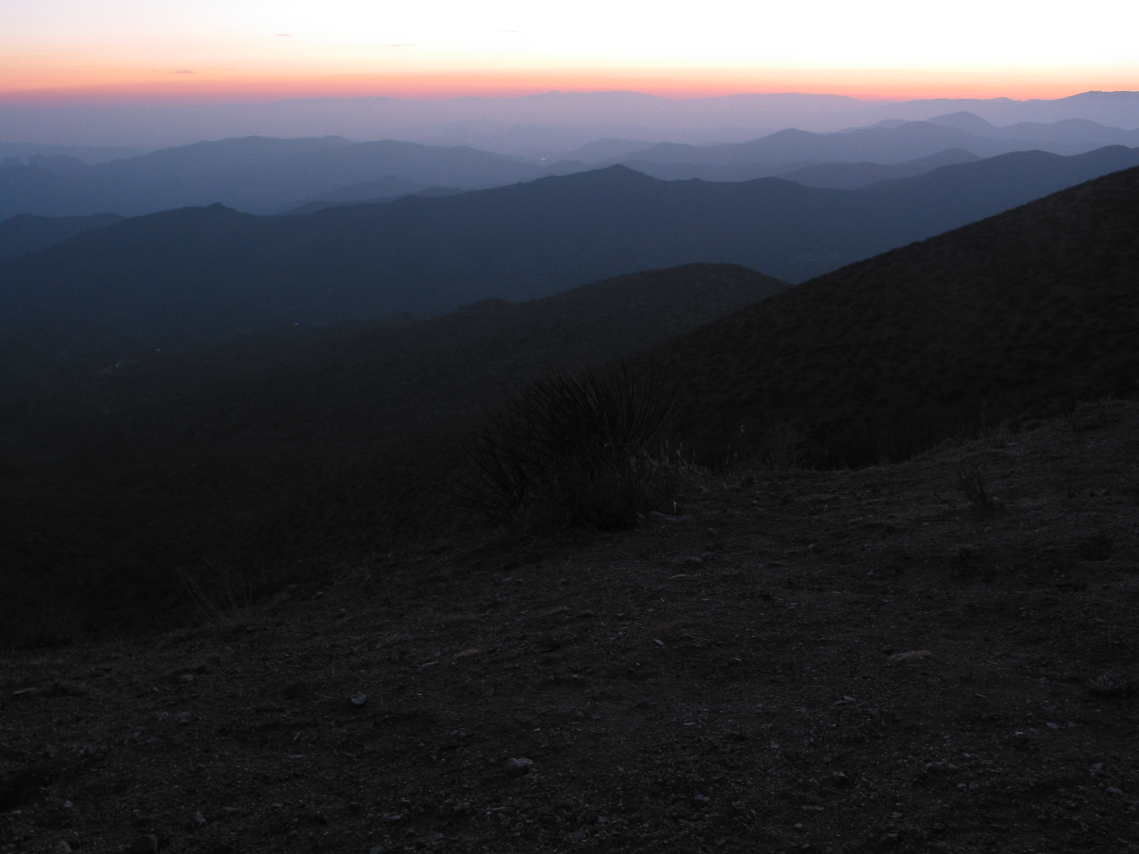 sunset over the foothills of LA