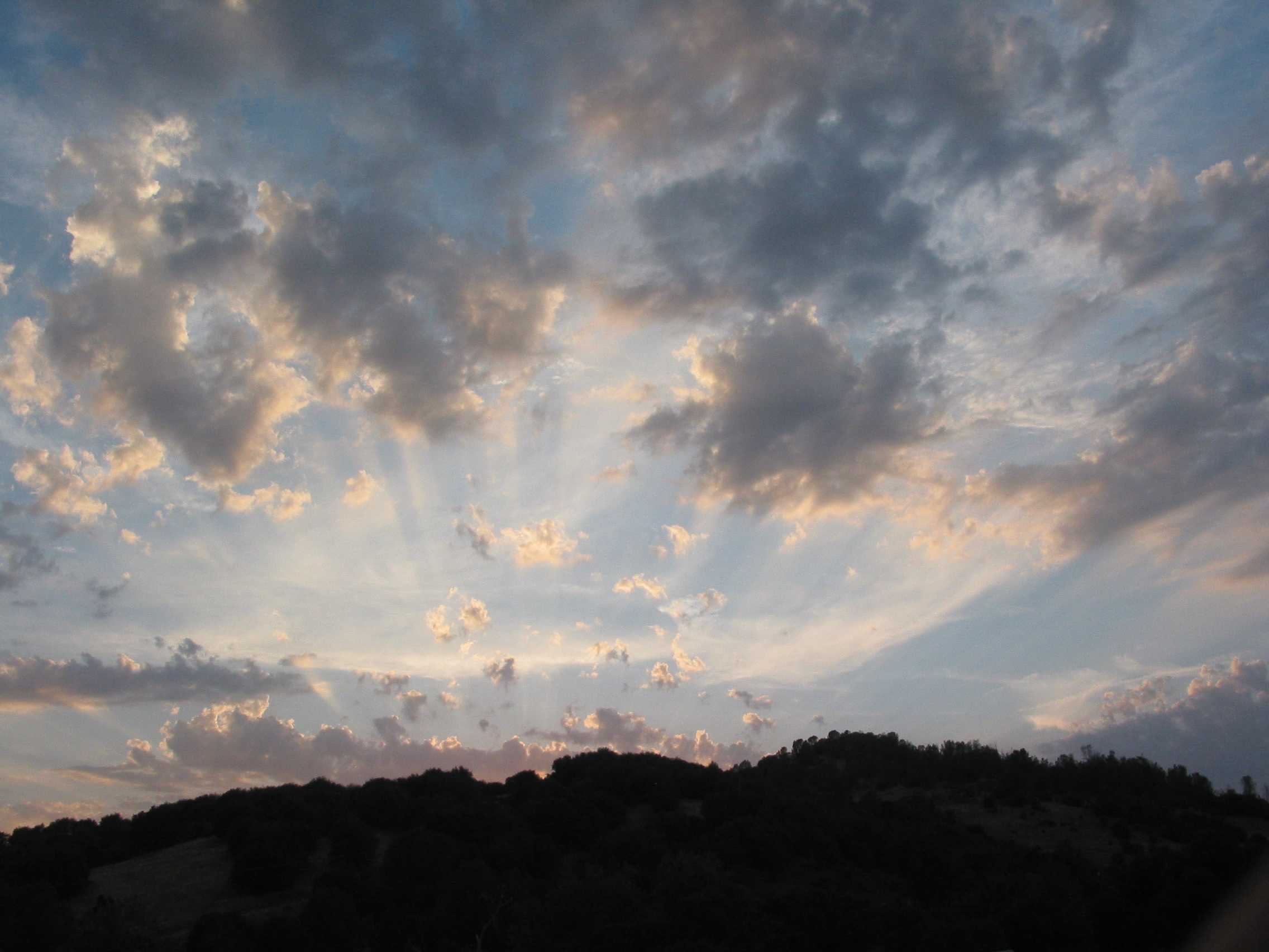 sunset from outside the park where we flew in a parking lot for a while