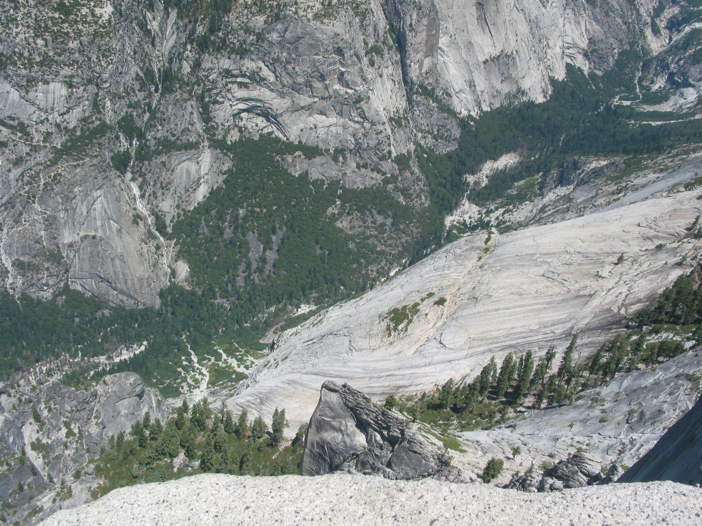 leaning over the edge (~2000 feet down)