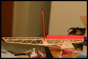 the new tail of John's much-flown 2x4 glider