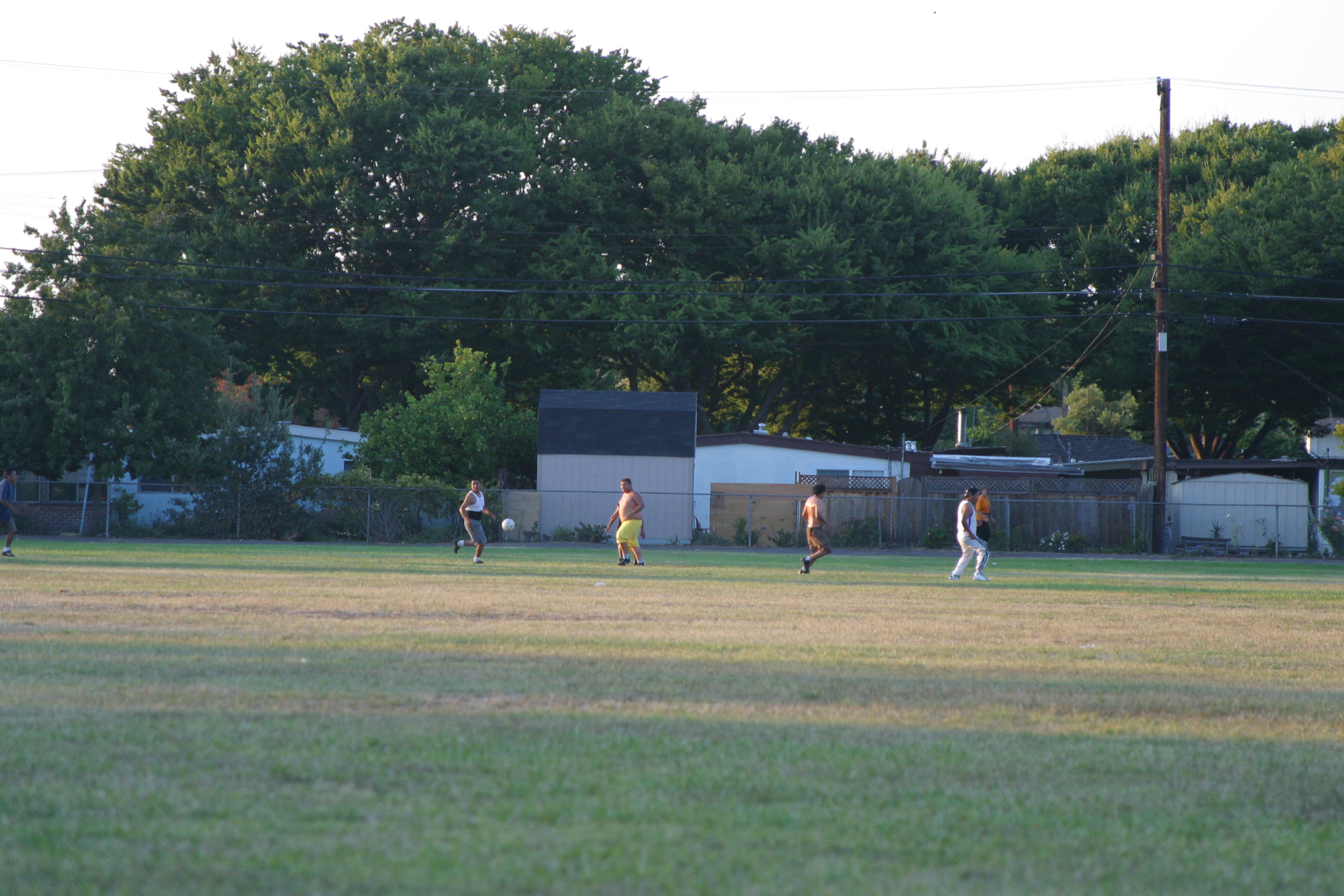 people playing soccer at Scott Lane Elementary field