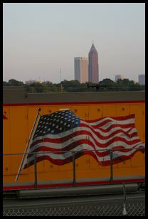 Atlantic station with flag car