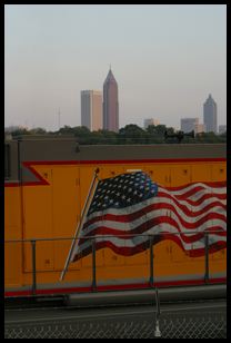 Atlantic station with flag car