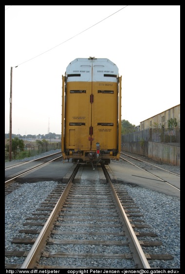 end of the train (and yes, I checked behind me before and during)