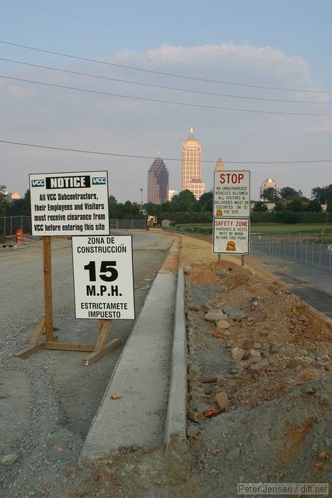 construction at the new Atlantic Station area