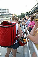 Jess backpacking water and sprite around for women's lacrosse