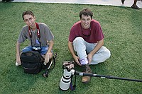 Bill and Charles, after a long day of shooting