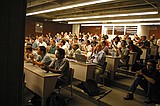 Tech students attending the talk