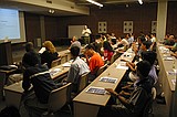 Tech students attending the talk