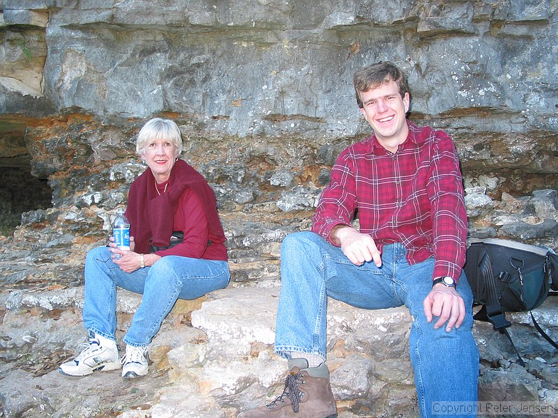 Kathi and Peter at an underhang