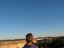 me, my bad haircut (and lack of a shower today), Mansfield dam, lots of birds, and my Terminator HLG in lift