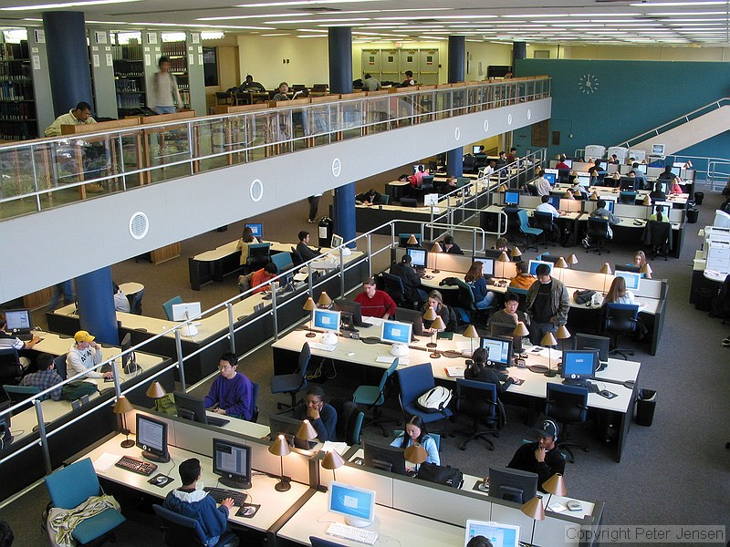 Tech's new modern library area