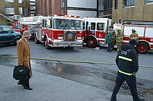 a faculty member walking by