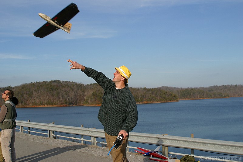 Peter launching his NCFM Moth