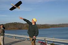 Peter launching his NCFM Moth