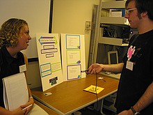 Anne-Marie discussing her project with Graham