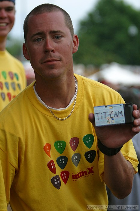 this guy rocked -- he was doing a great job as a bouncer/pit crew guy and also managed to keep the tit cam going when necessary