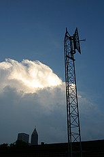 Atlanta had some really nice clouds from a storm this day. This WREK 91.1's STL link on top of their studio.