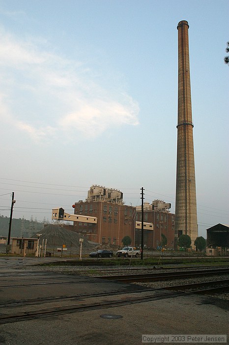 GA Power Plant Arkwright's 582' stack, one week before it will be demolished