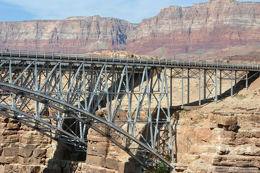 the Navajo bridge to the east of the Grand Canyon