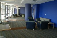 Whitaker building patio and meeting room areas