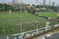 GT marching band, as viewed from the roof of the EST building