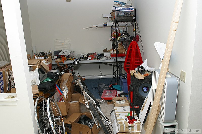 dining room, after I finished the bike re-build