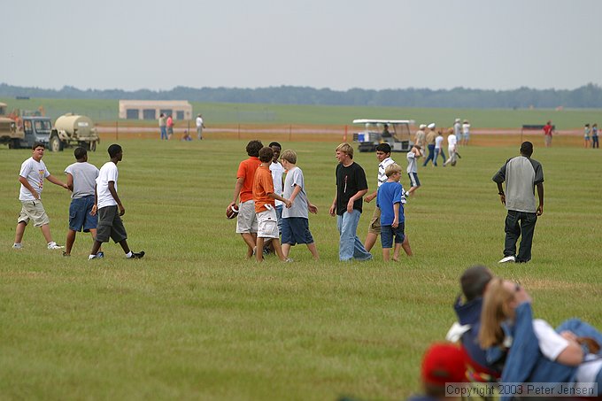 fun football game going on