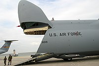 Charles poking out of the C-5