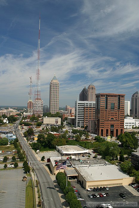 looking north; the TBS tower is obvious, as is the Cheetah