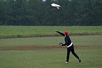 Breck launching his wing