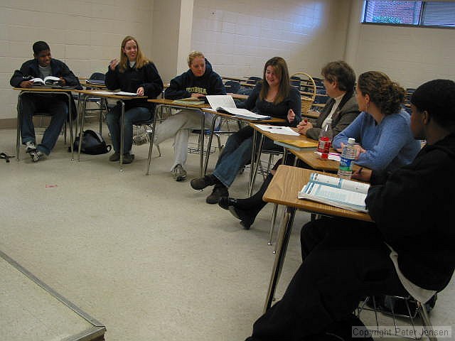 L-R: Tarik Small, Brooke Gladden, Holly Gindlesperger, Whitney Vail, Paddy Kennington, Sarah Edwards, Allen Linton